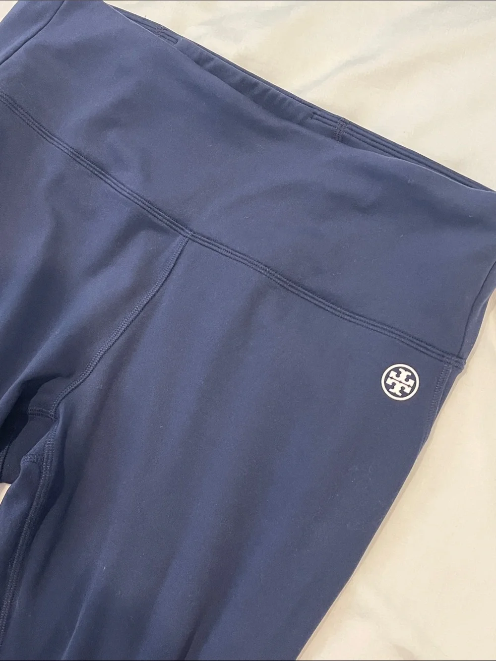 Tory Burch Sport | Navy with red stripes leggings Sz XL